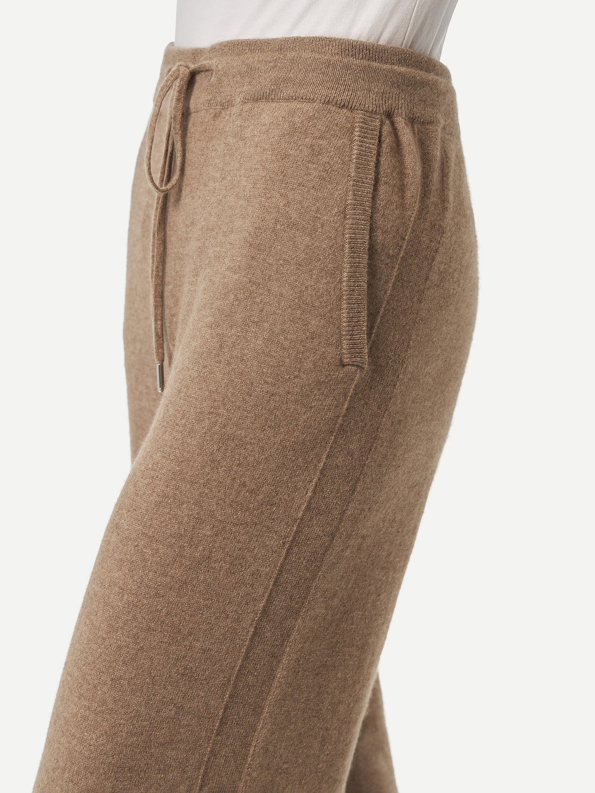 Cashmere Straight Leg Jogger — Taupe