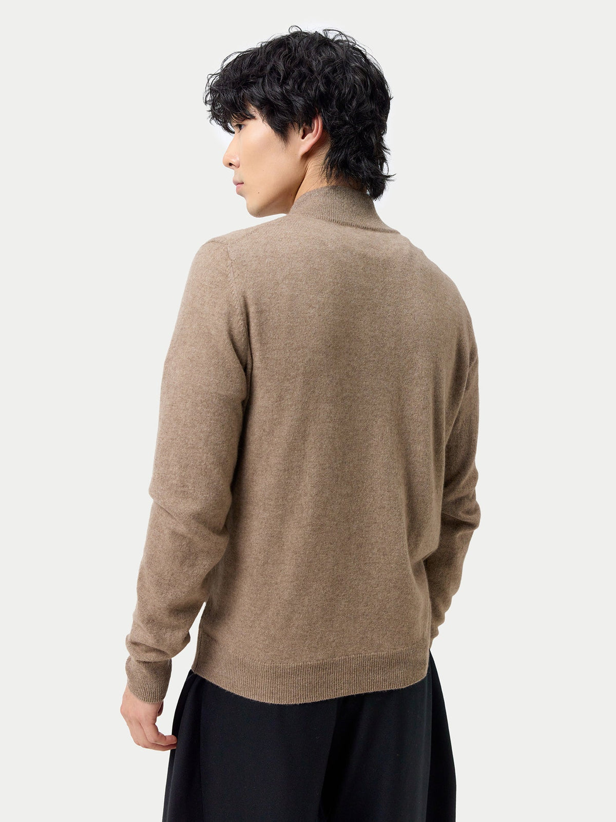 Essential Full-zip Cashmere Cardigan — Taupe