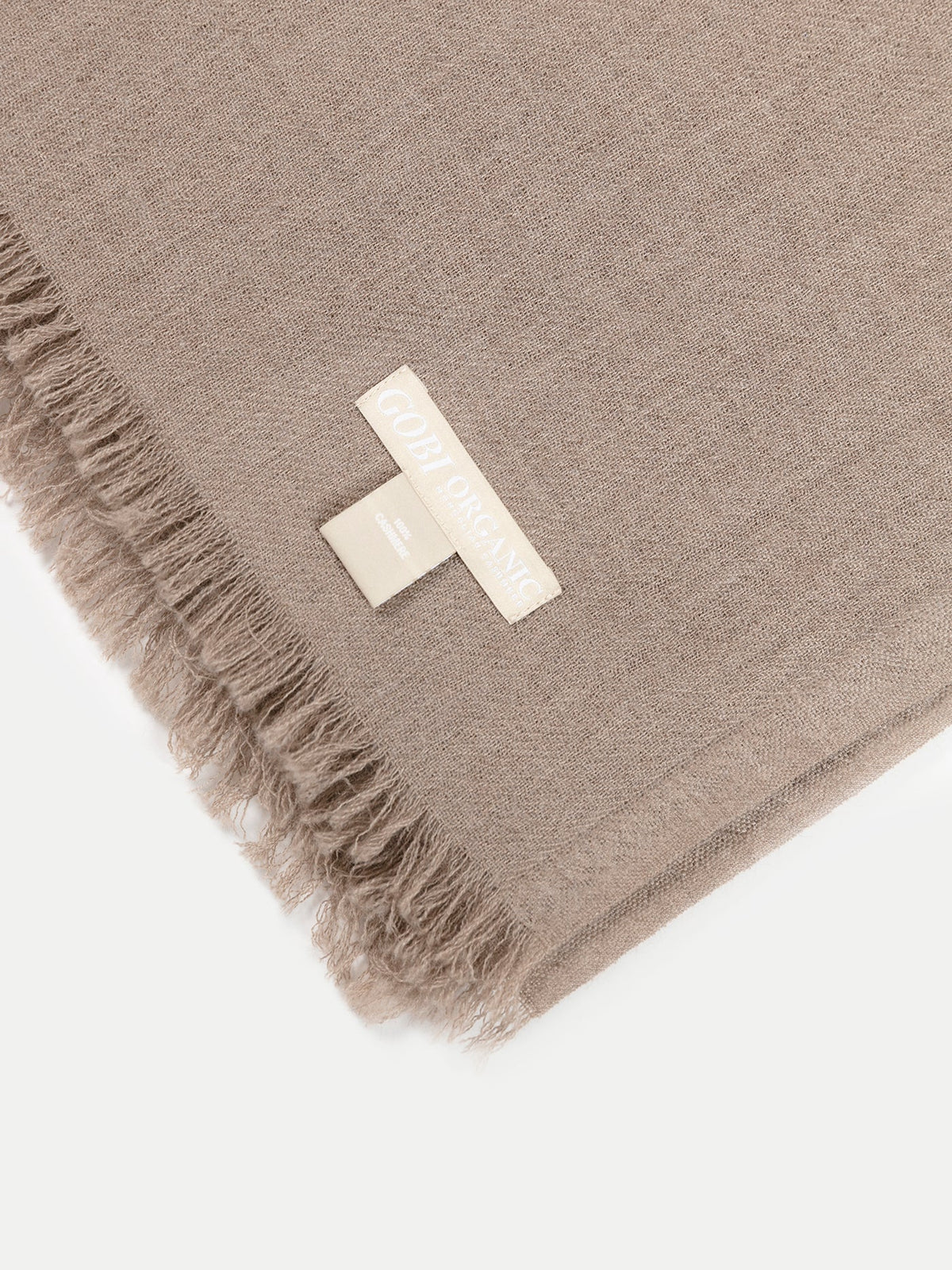 Lightweight Cashmere Woven Scarf — Taupe