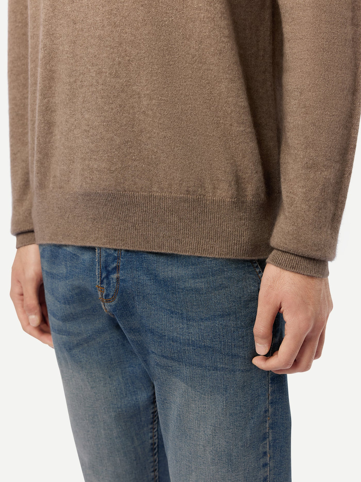 Timeless Turtleneck Cashmere Sweater — Taupe