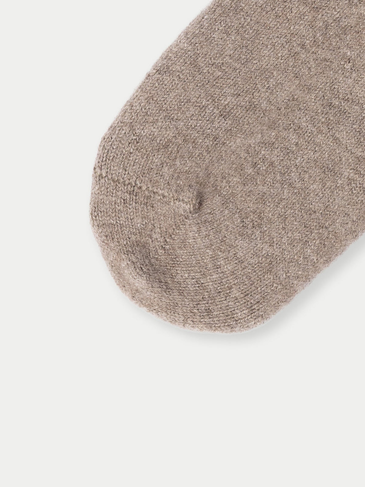Unisex Cashmere Rib Knit Bed Socks — Taupe