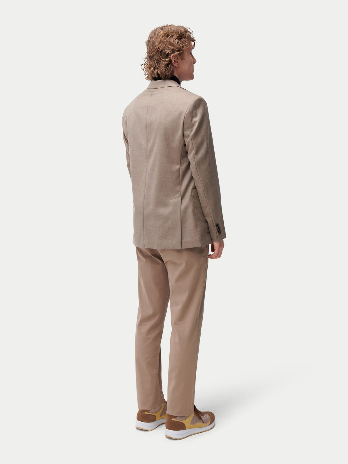 Men's Single-breasted Cashmere Blazer — Taupe
