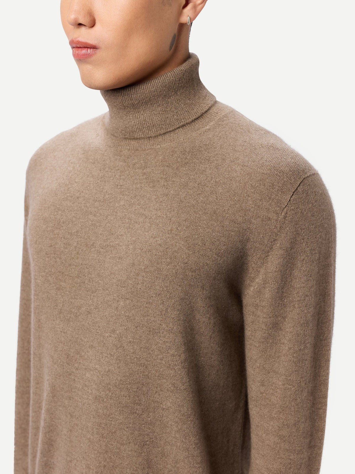 Timeless Turtleneck Cashmere Sweater — Taupe