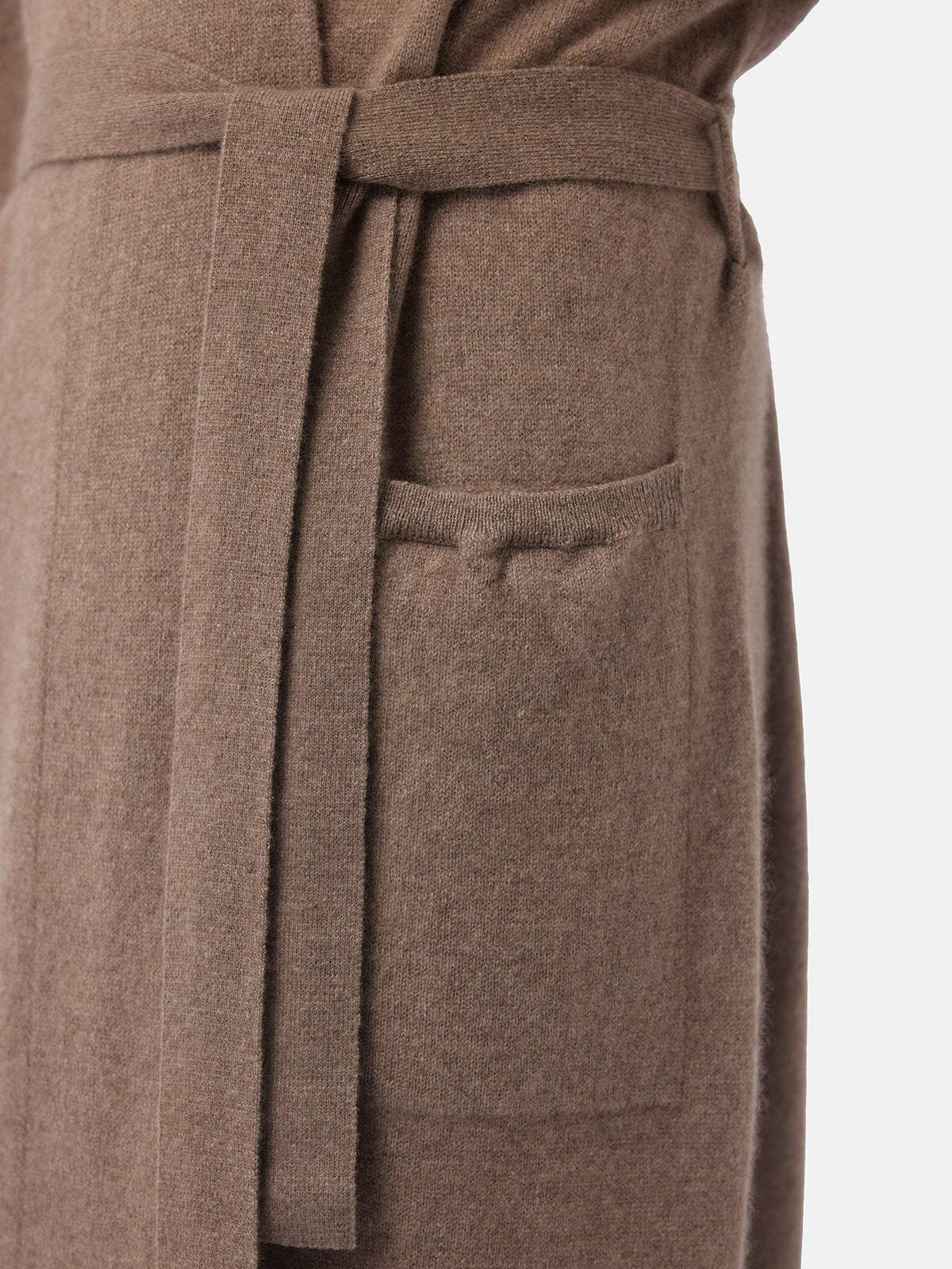 Natural Color Men's Cashmere Robe — Taupe