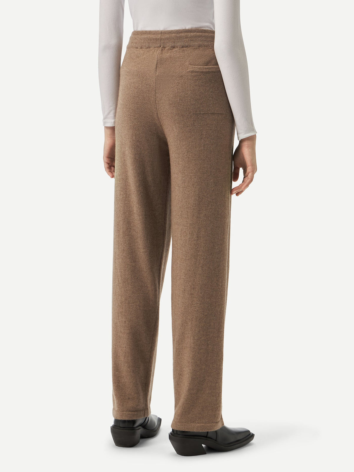 Cashmere Straight Leg Jogger — Taupe