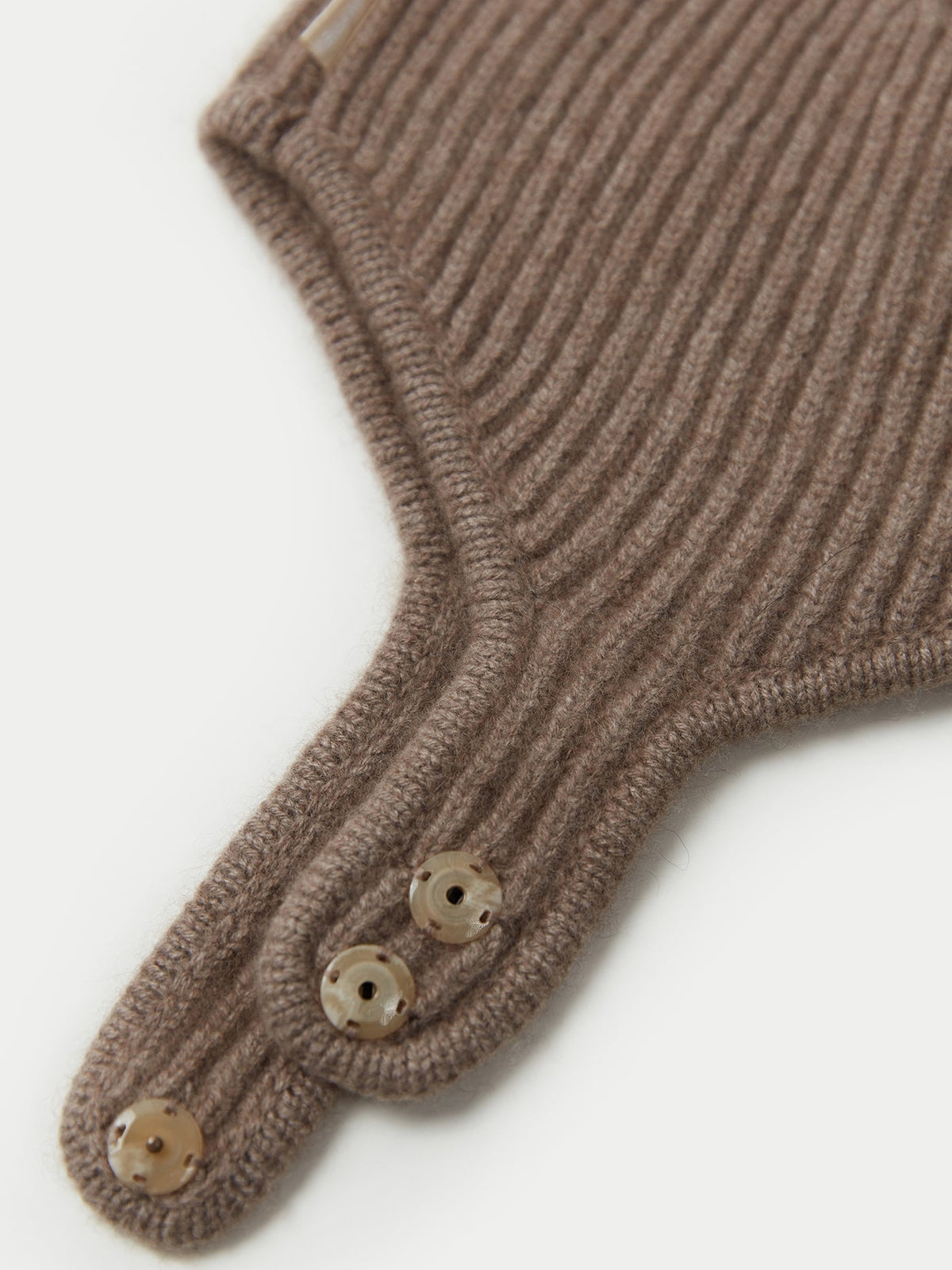 Knitted Aviator Cap — Taupe