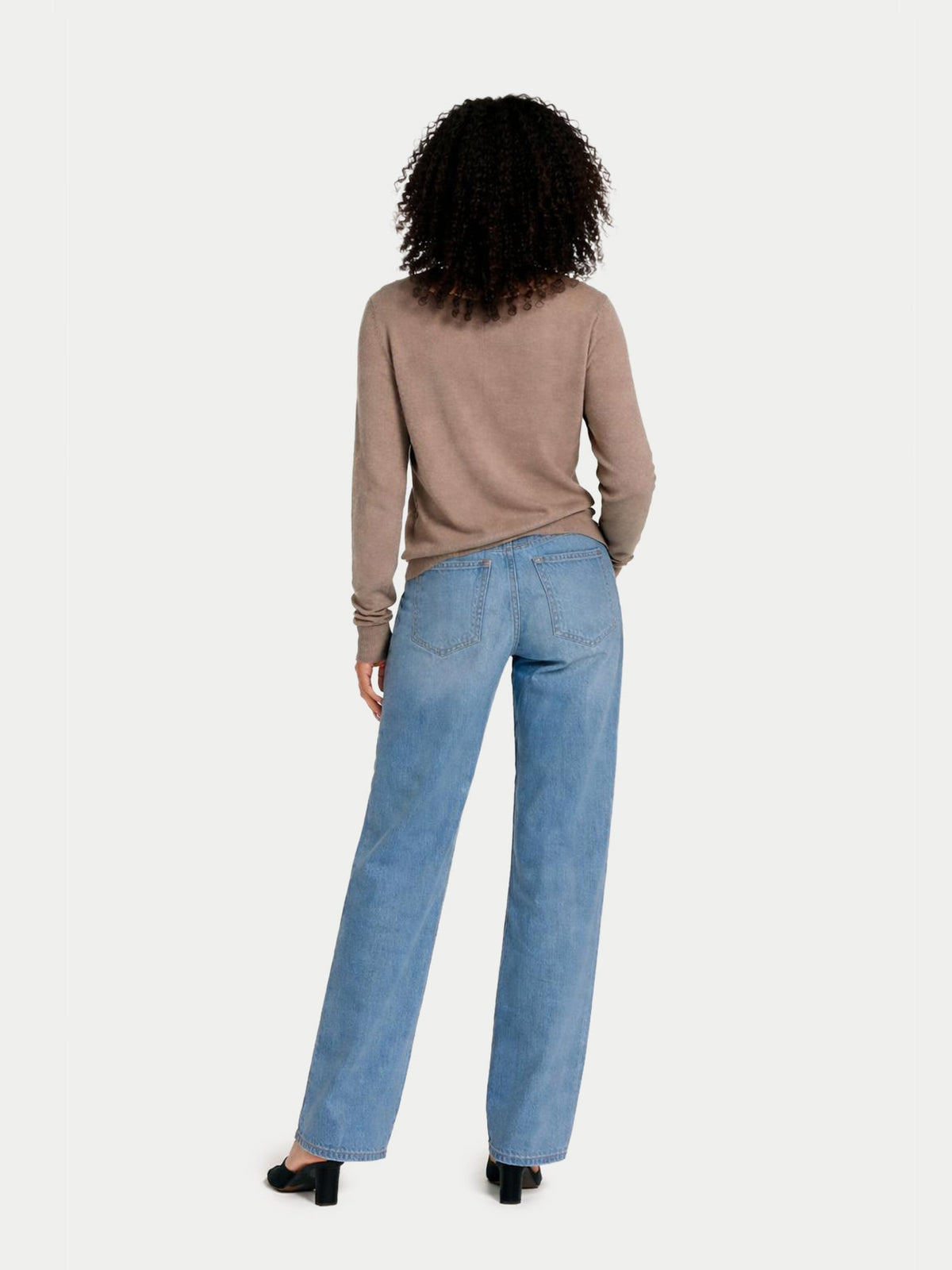 Timeless Cashmere V-neck Sweater — Taupe