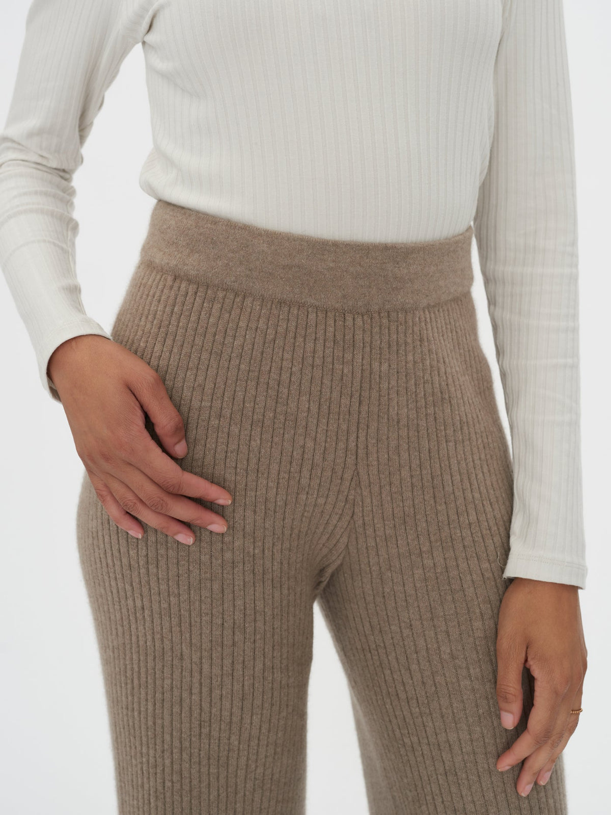Cashmere Pants — Taupe