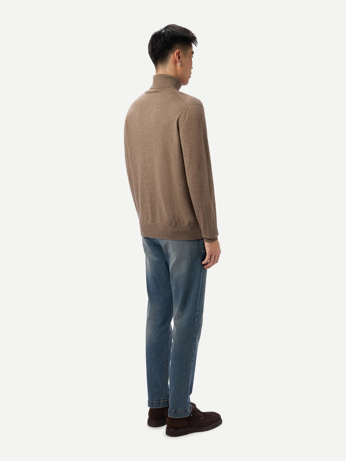 Timeless Turtleneck Cashmere Sweater — Taupe