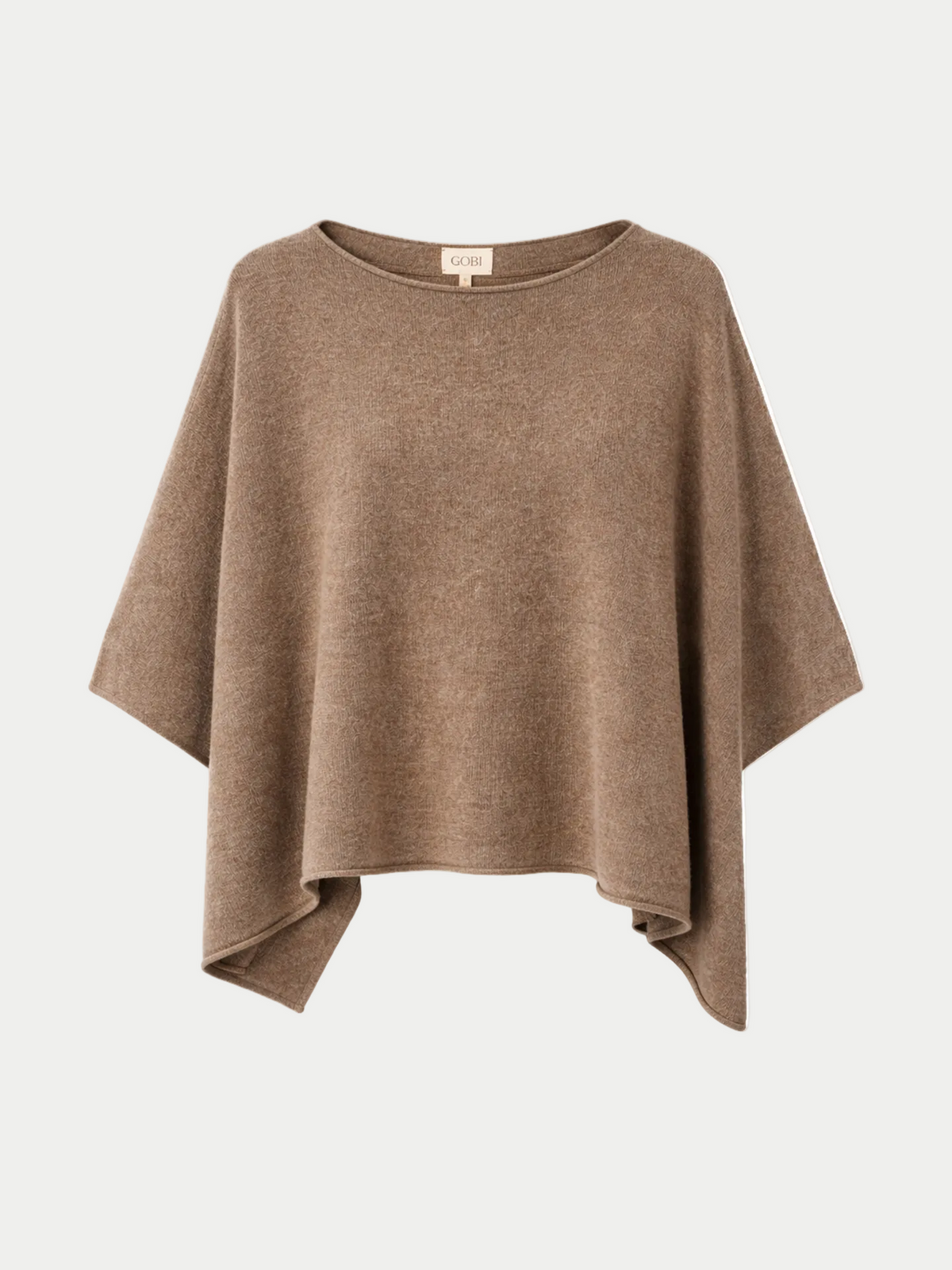 Timeless Knitted Poncho — Taupe