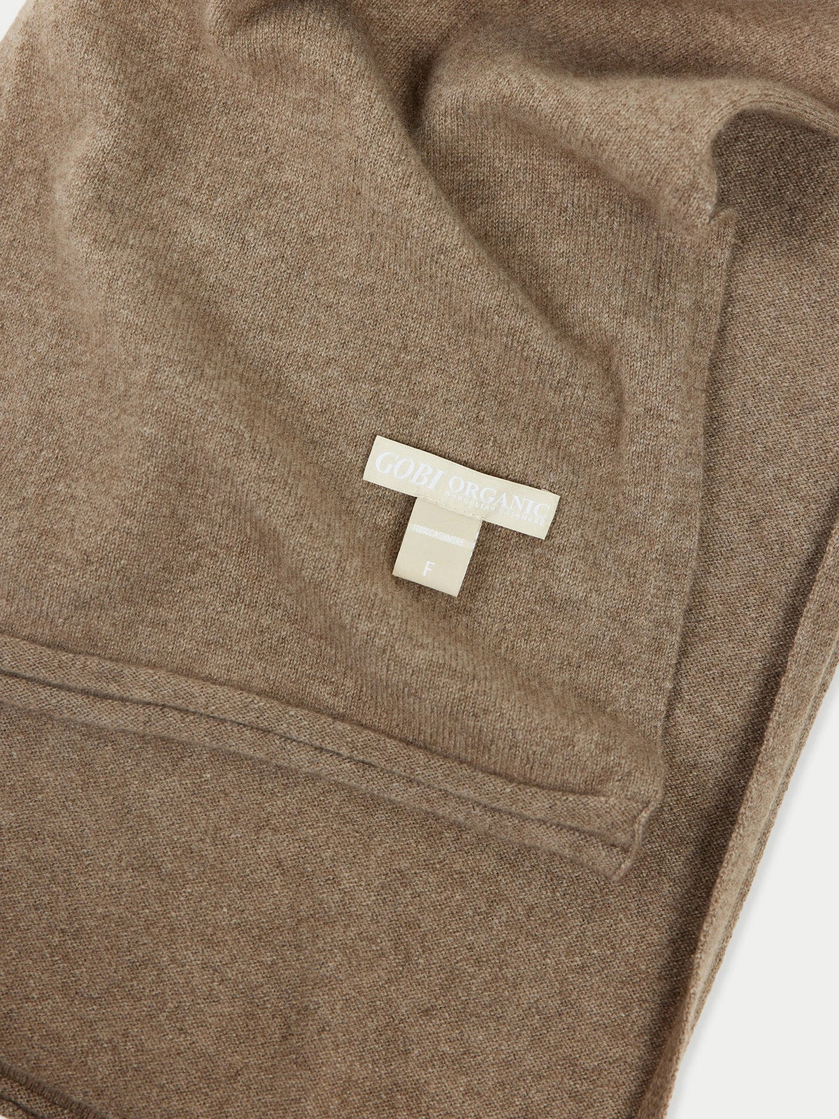 Cashmere Jersey Knit Scarf — Taupe