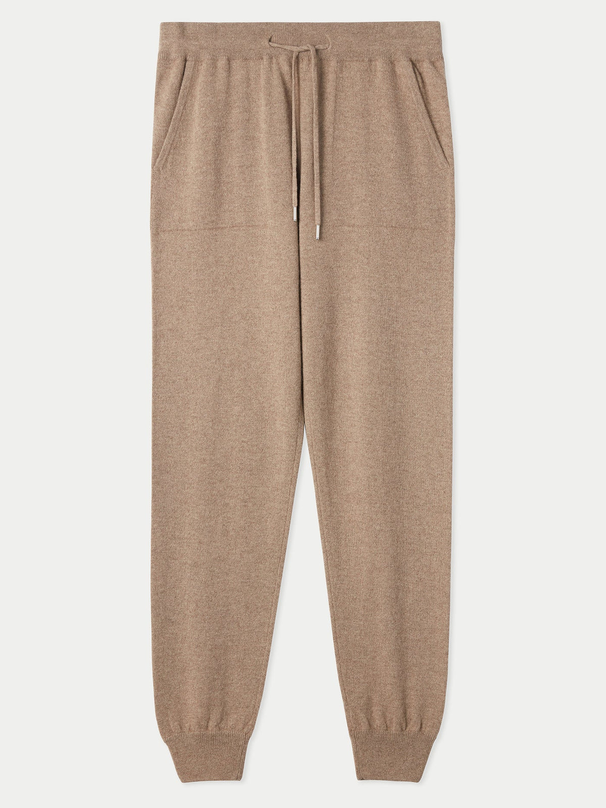 Cuffed Cashmere Jogger — Taupe