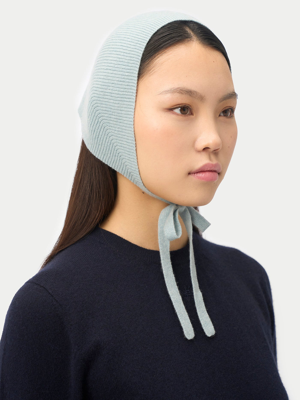 Cashmere Bonnet For Woman — Tourmaline Blue