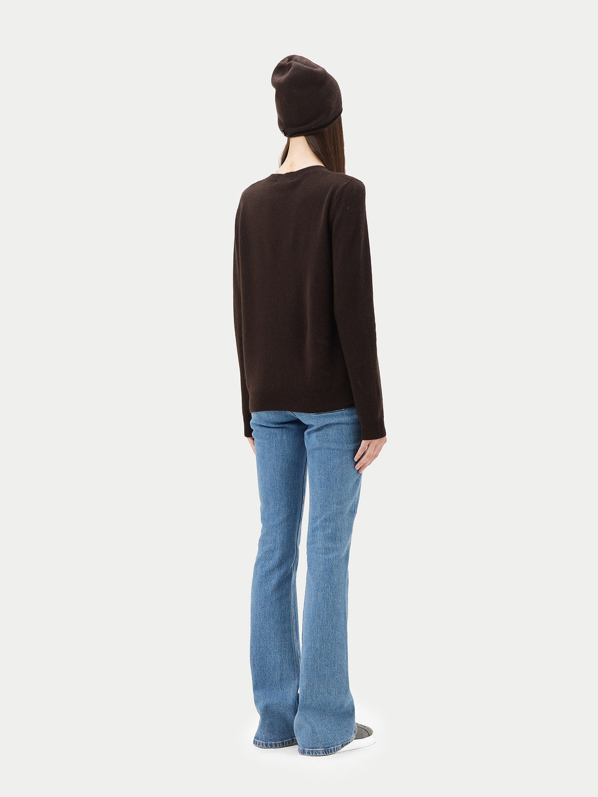 Cashmere Hat & Sweater Set — Umber Brown