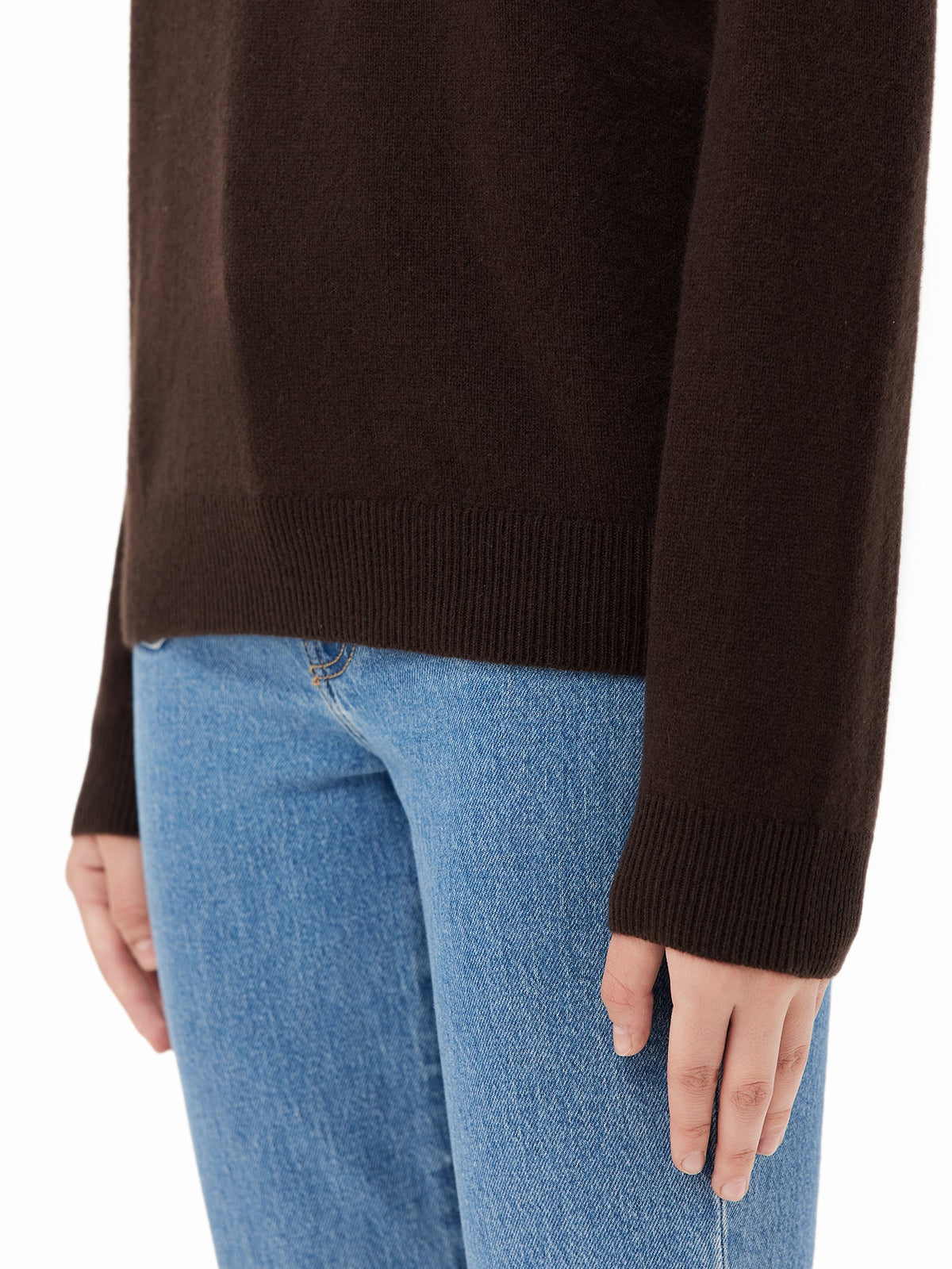 Cashmere Hat & Sweater Set — Umber Brown