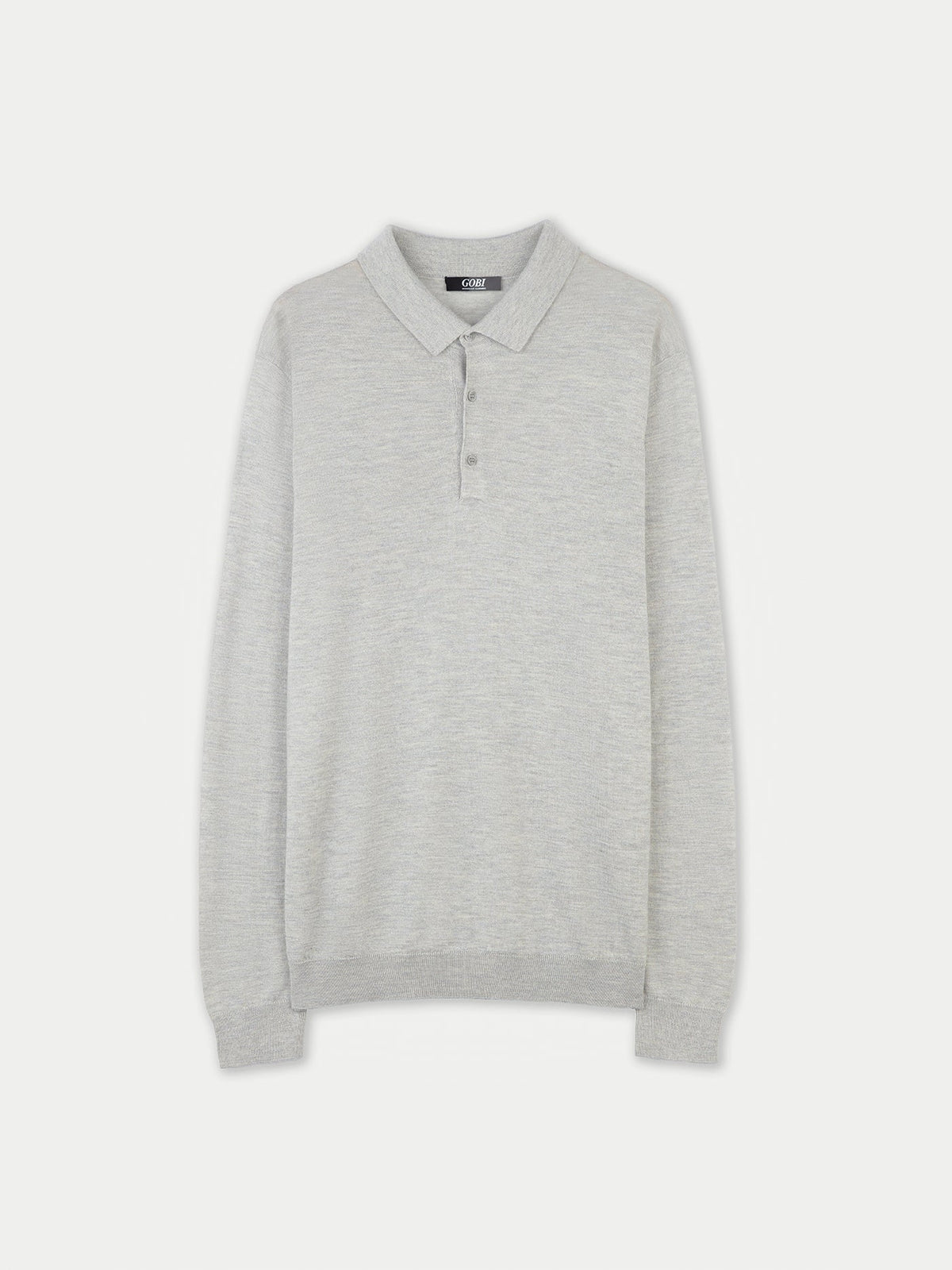 Men's Cashmere Silk Polo — Urban Gray