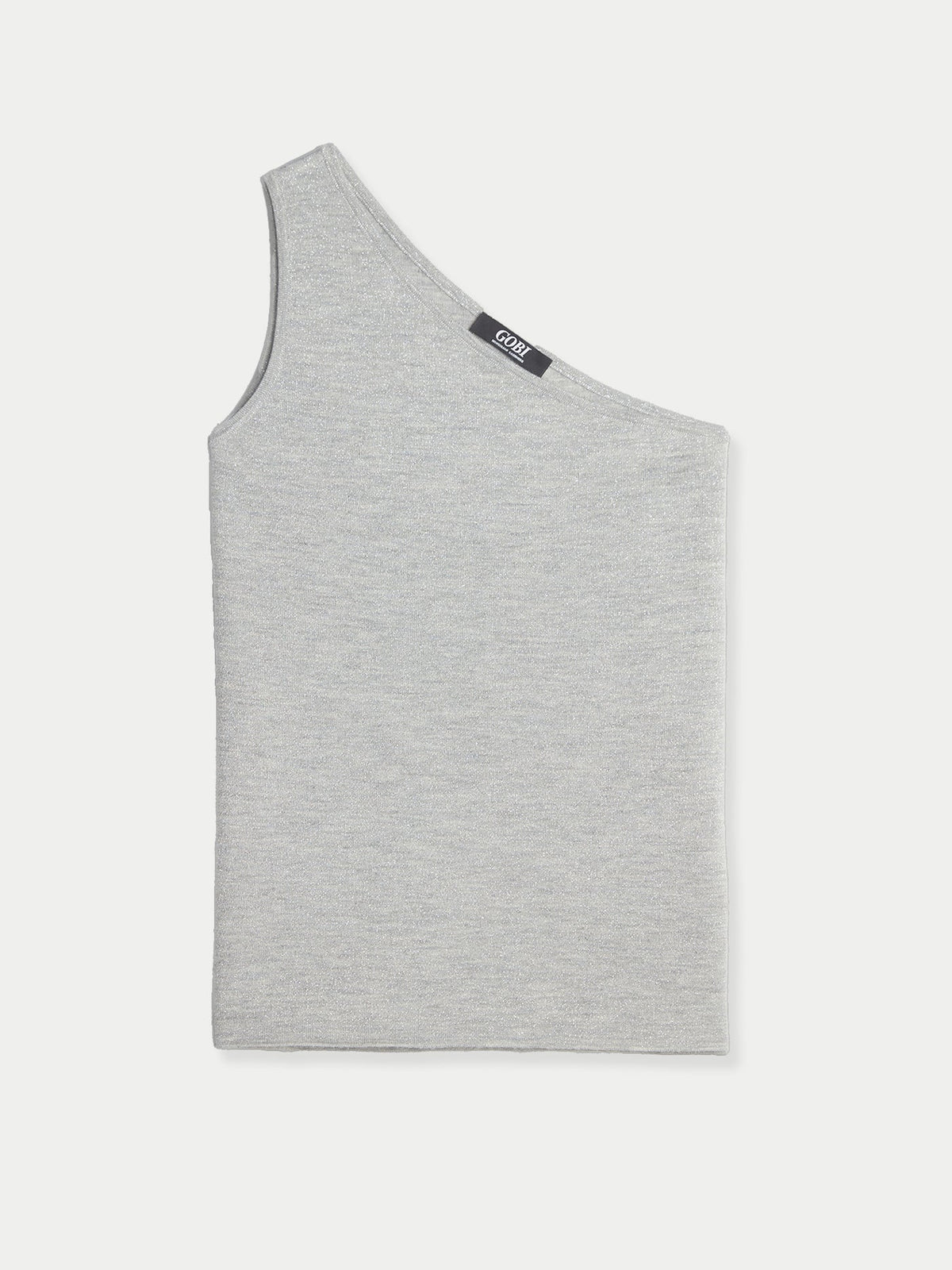 Cashmere Silk Sleeveless Asymmetric Top — Urban Gray