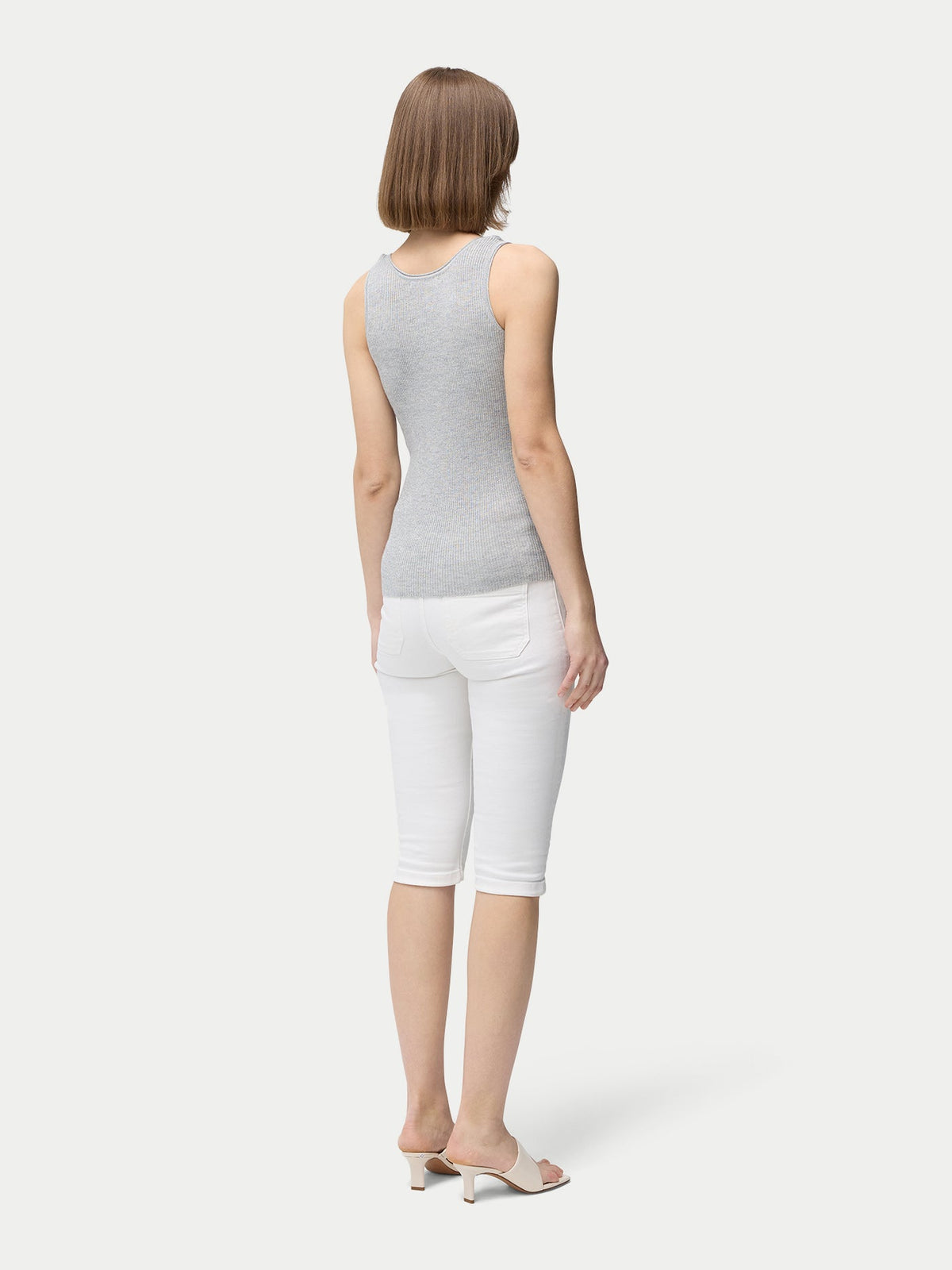 Lightweight Cashmere Silk Tank Top — Urban Gray