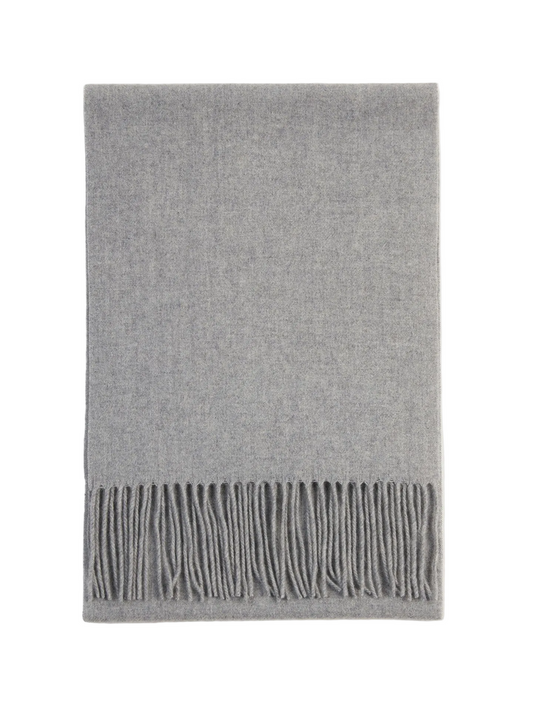 Cashmere Fringed Scarf — Urban Silver