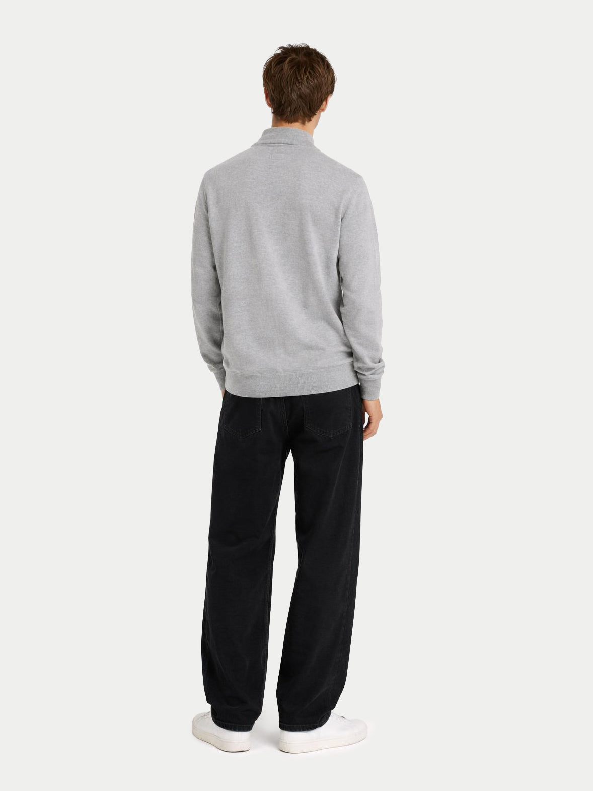 Essential Half-zip Cashmere Sweater — Urban Silver