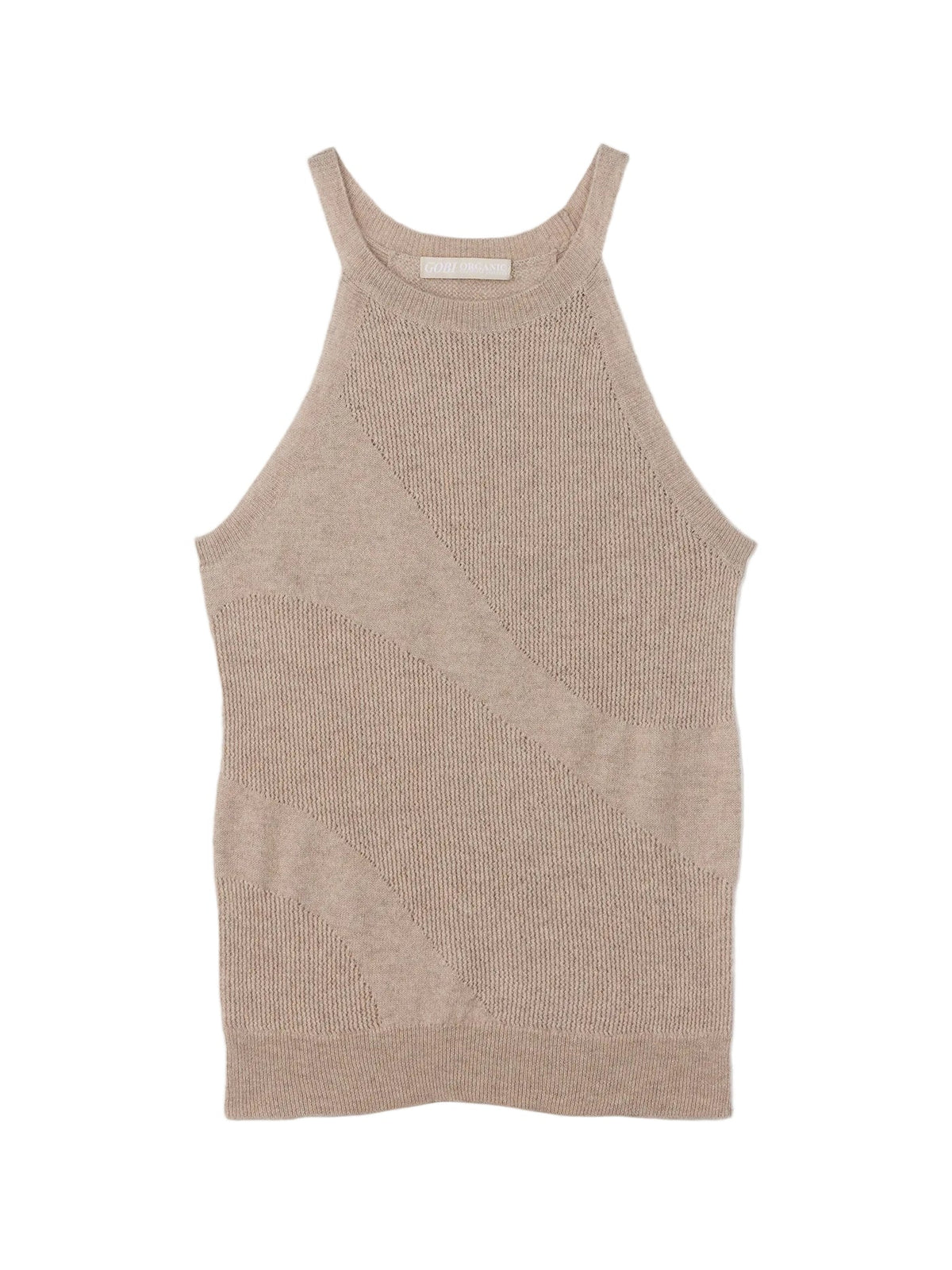 Natural Color Cashmere Top — Warm Grey