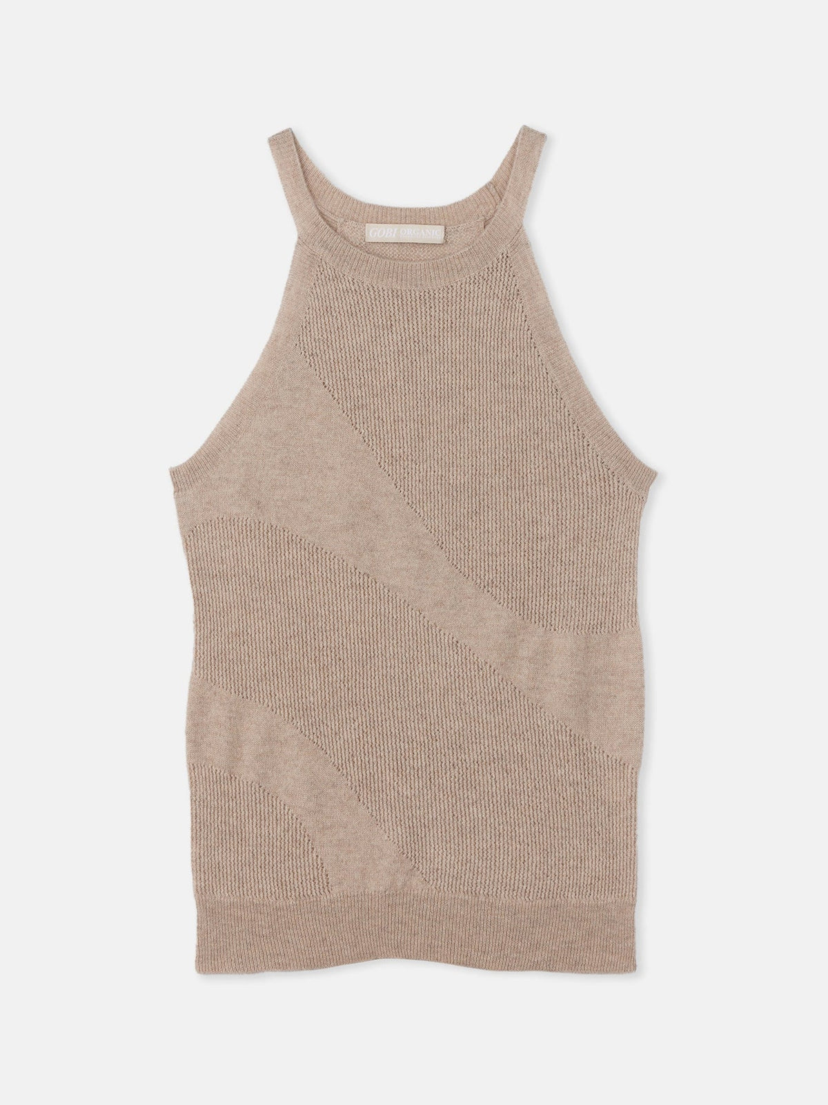 Natural Color Cashmere Top — Warm Grey