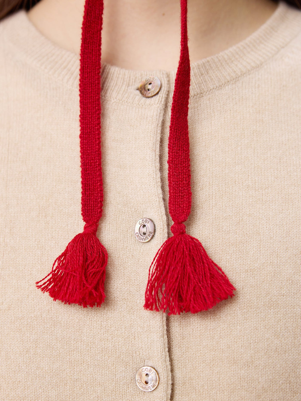 Ultimate Warmth Knit Tie Hat — Warm Red