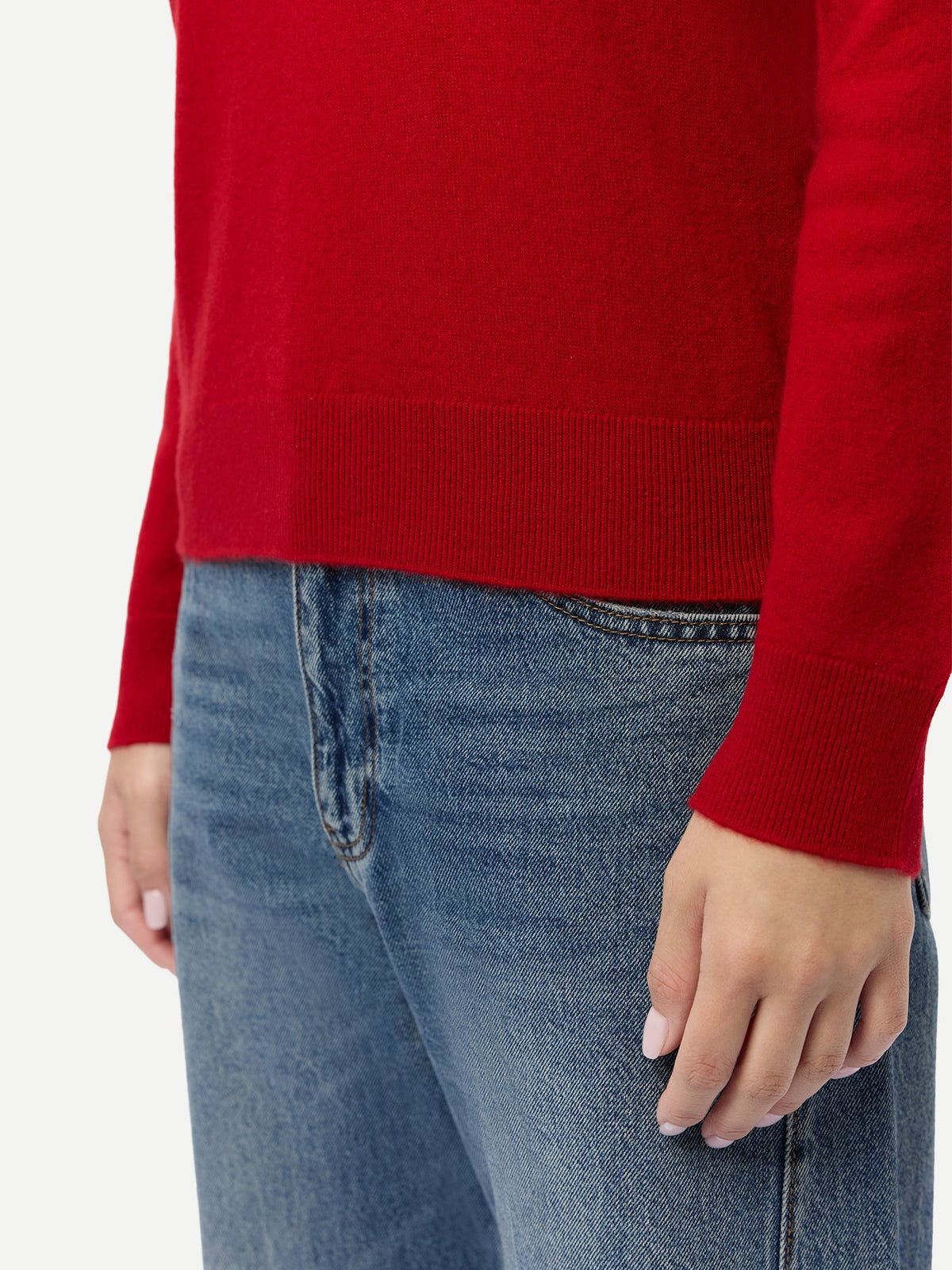 Timeless Cashmere Turtleneck Sweater — Warm Red