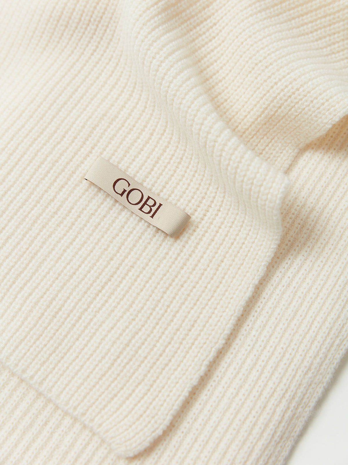 Fisherman Knit Scarf — White