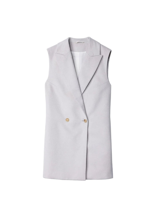 Double-breasted Cashmere Vest — Wind Chime