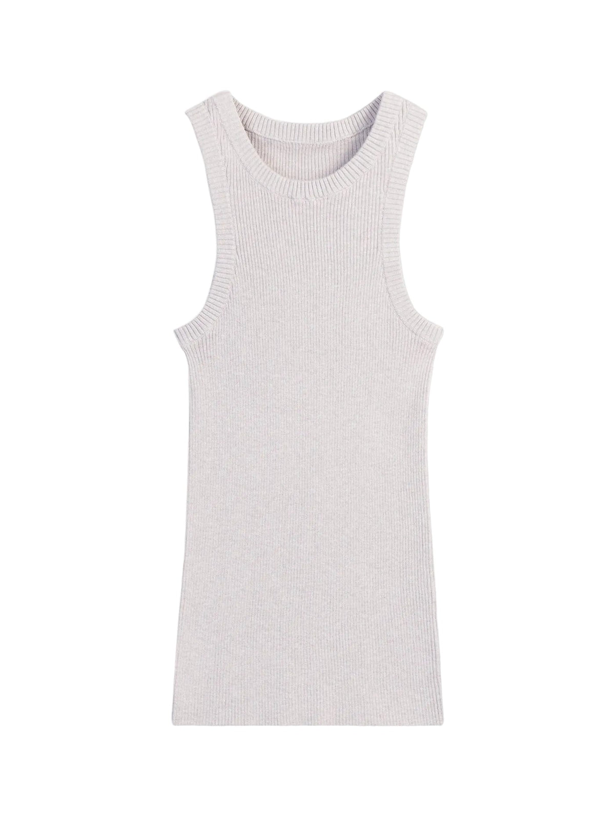 Ribbed Cotton Silk Cashmere Blend Tank Top — Wind Chime