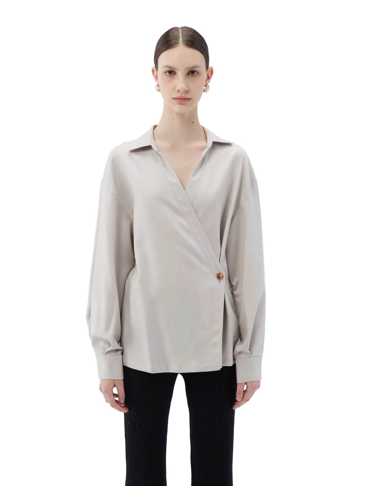 Cashmere Wrap Shirt — Wind Chime