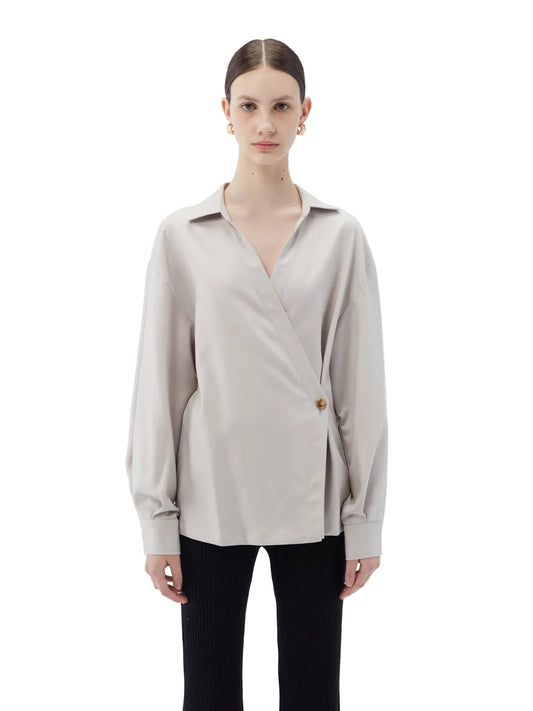 Cashmere Wrap Shirt — Wind Chime
