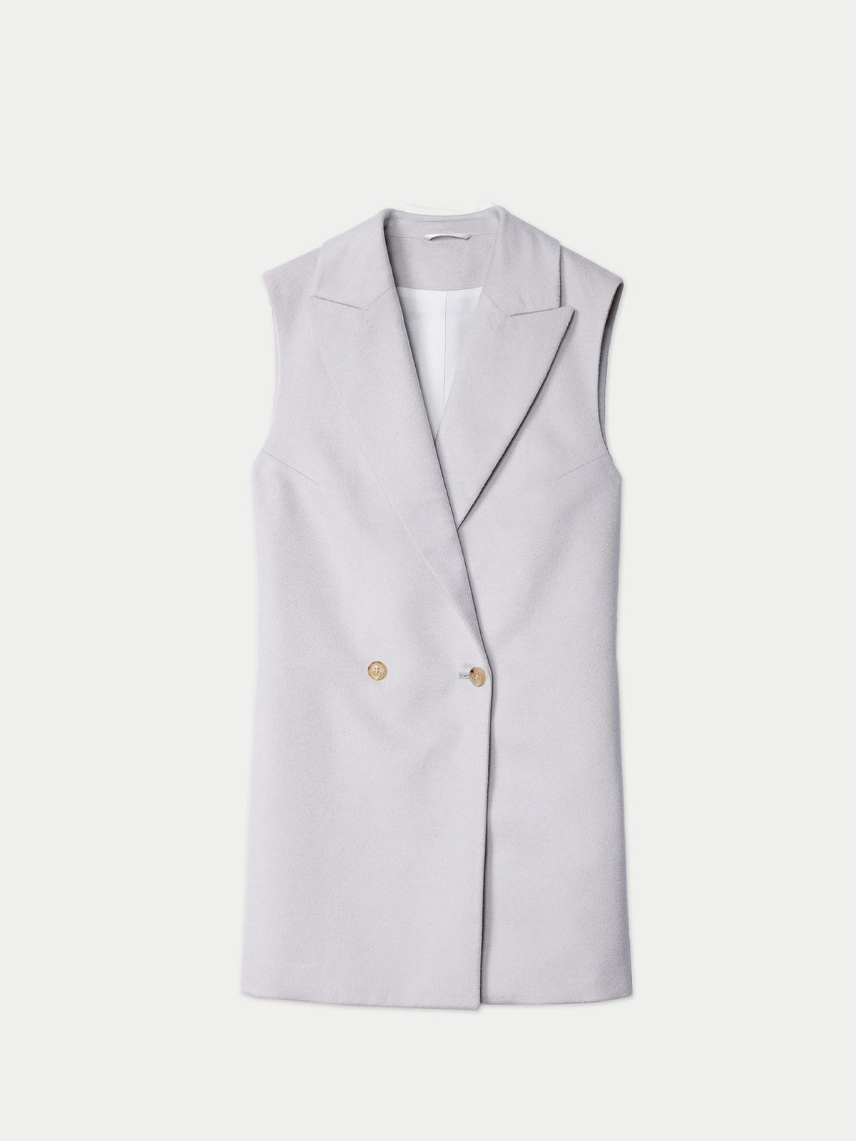 Double-breasted Cashmere Vest — Wind Chime