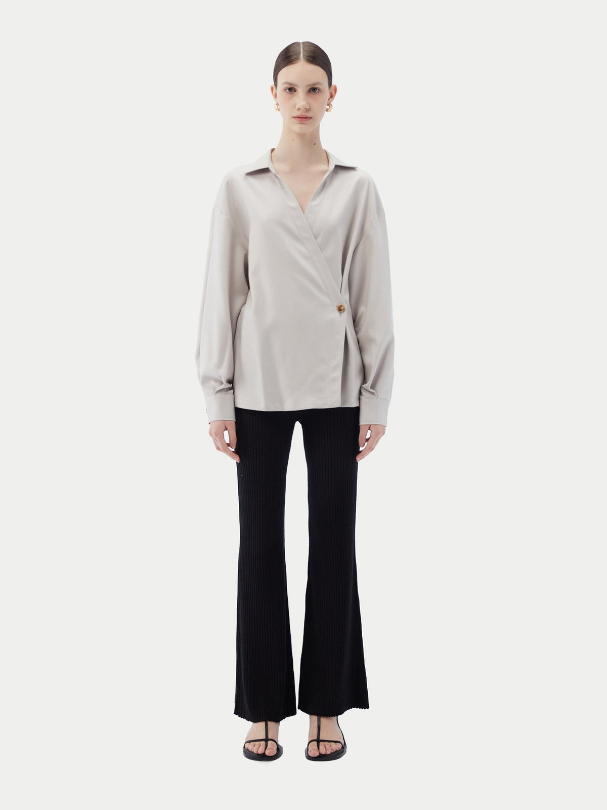 Cashmere Wrap Shirt — Wind Chime
