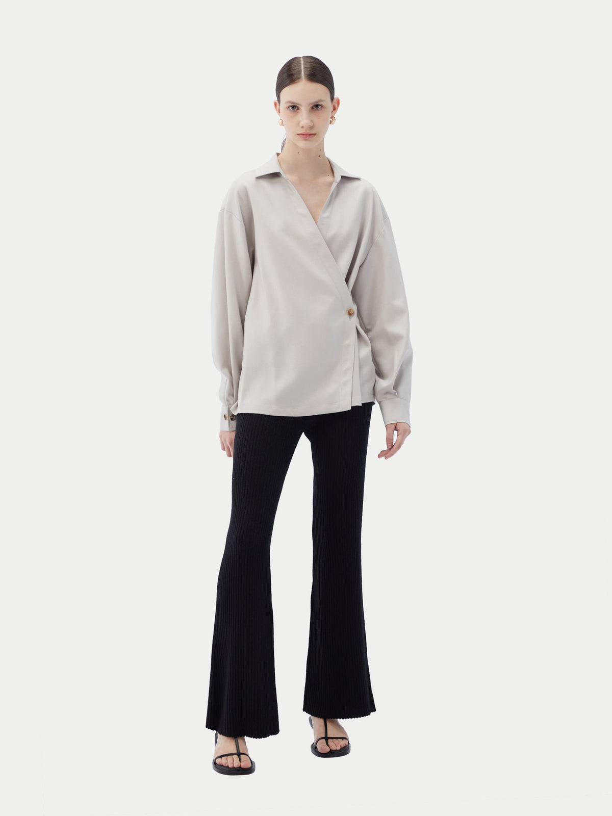 Cashmere Wrap Shirt — Wind Chime