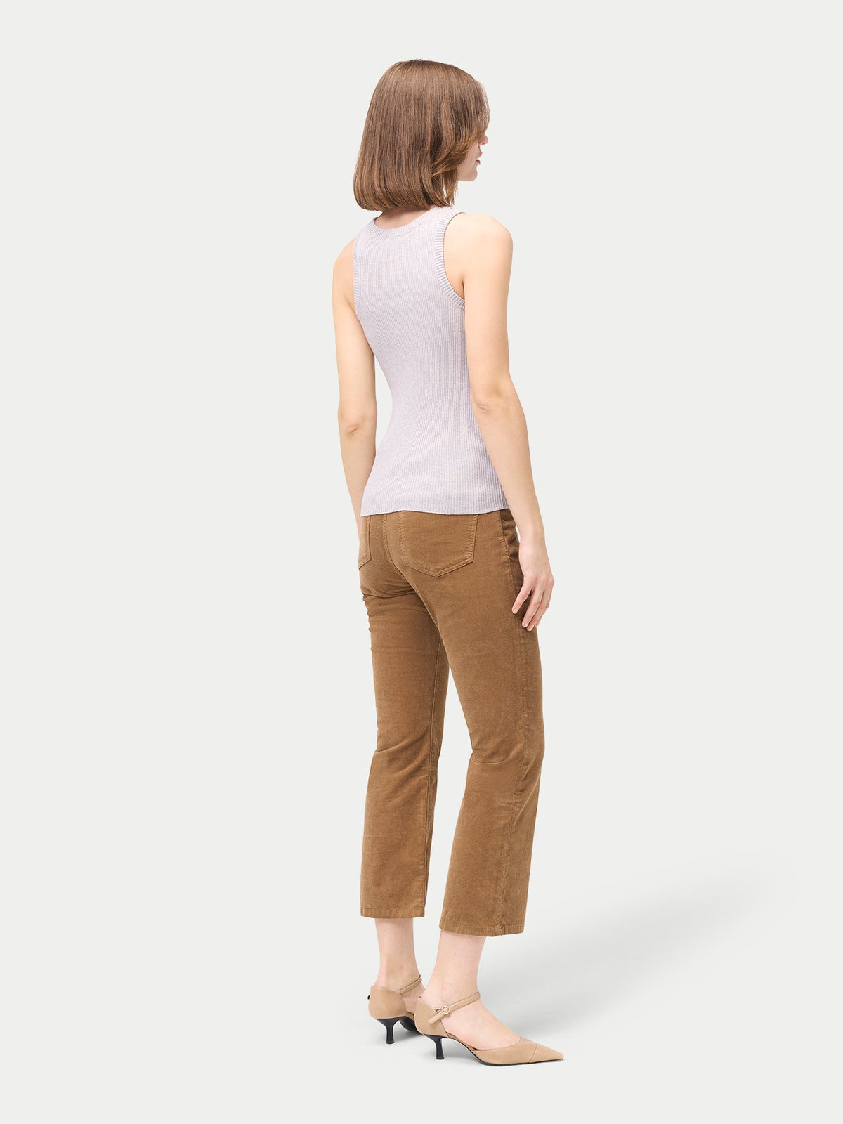 Ribbed Cotton Silk Cashmere Blend Tank Top — Wind Chime