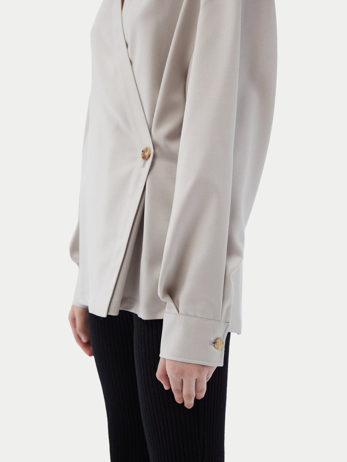 Cashmere Wrap Shirt — Wind Chime